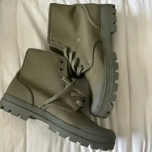 Celine Homme Patapans Logo- Appliqued Canvas Boot lightly worn Celine Homme Patapans Logo- Appliqued Canvas | Mercari main image 3